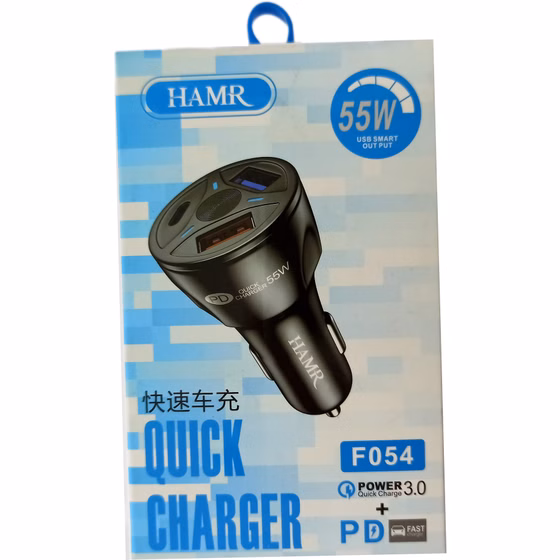 (1030224) شارژر فندکی هامر مدل F054 توان 55 وات