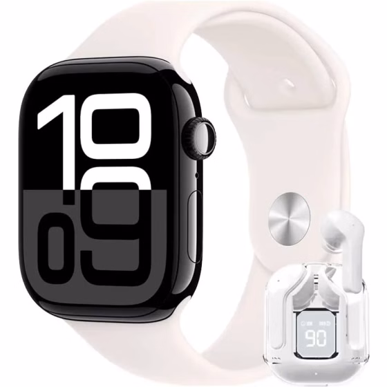 (1050002) ساعت هوشمند ویسمی طرح اپل واچ سری 10 مدلWISME-X17 به همراه ایرپاد