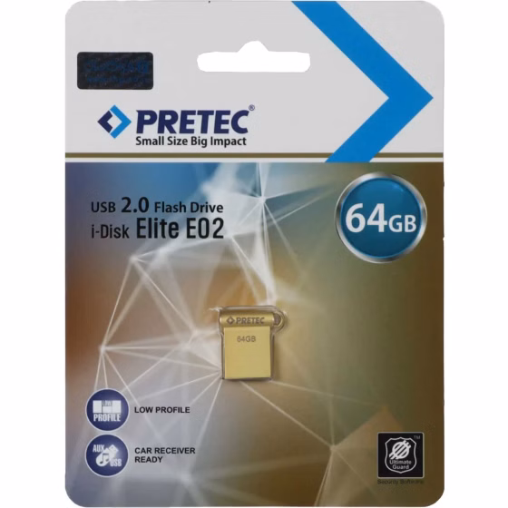 (10302483) فلش مموری ظرفیت 64 گیگ Pretec Elite E02 USB 2.0