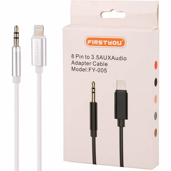 (1030187) کابل تبدیل Firstyou FY-005 AUX To Lightning 1m
